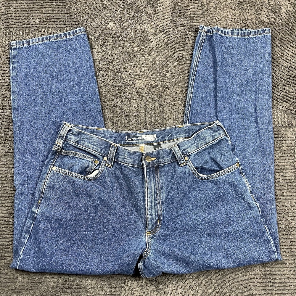 Carhartt Men's 32x29 Jeans Relaxed Fit Blue Denim Workwear Medium Wash - Picture 2 of 7